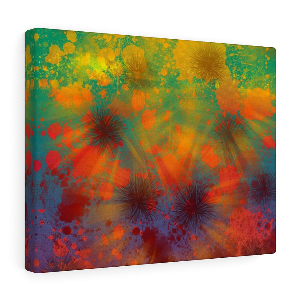 Thumbnail: Rainbow Urchins Canvas Gallery Wraps