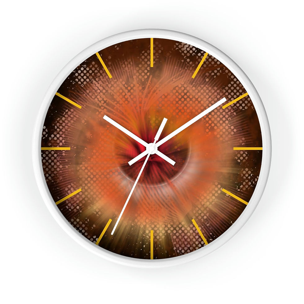 Thumbnail: Red Dahlia Burst Wall Clock
