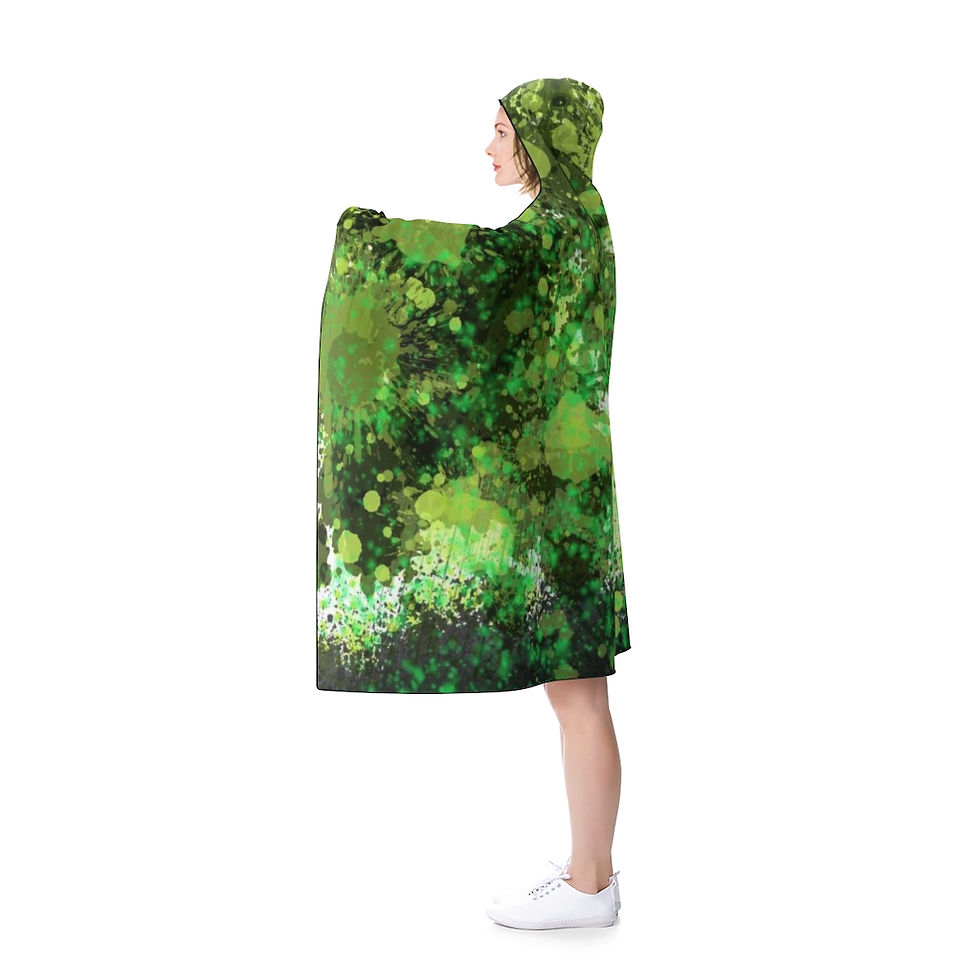 Thumbnail: Fuzzy Green Tree Hooded Blanket