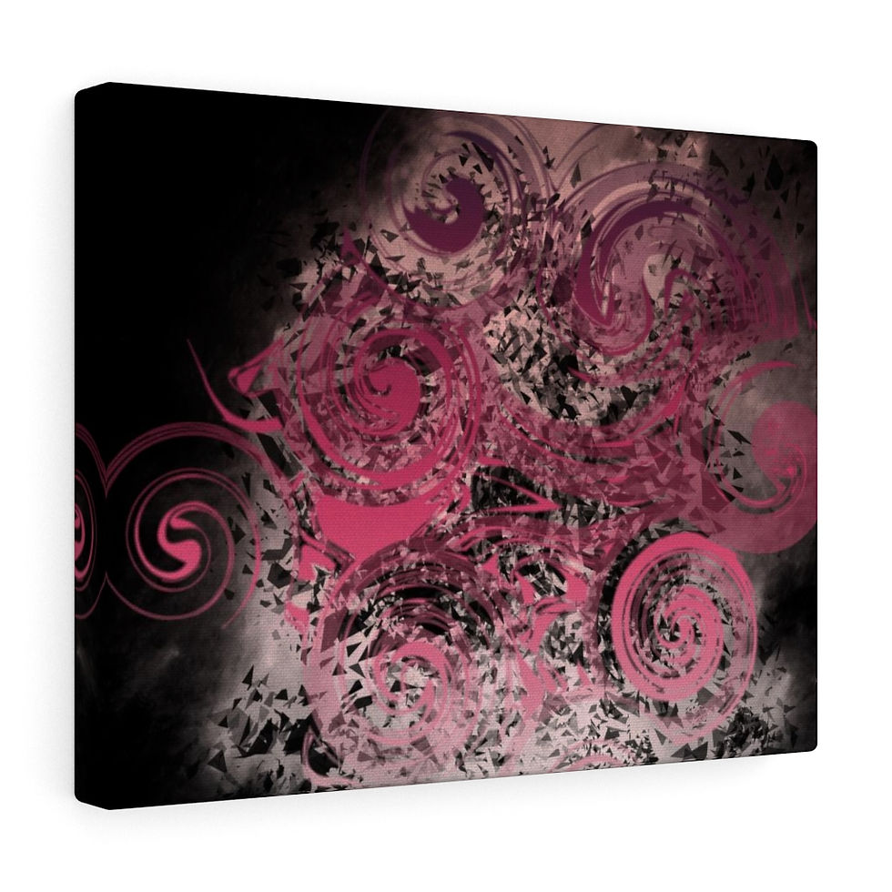 Thumbnail: Blushing Spiral Gears Canvas Gallery Wraps