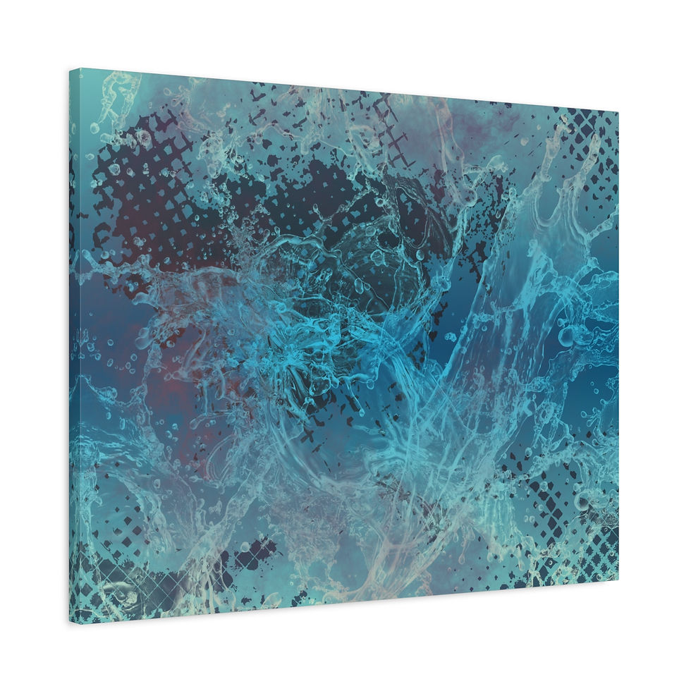 Thumbnail: Metallic Mystery Waves Canvas Gallery Wraps