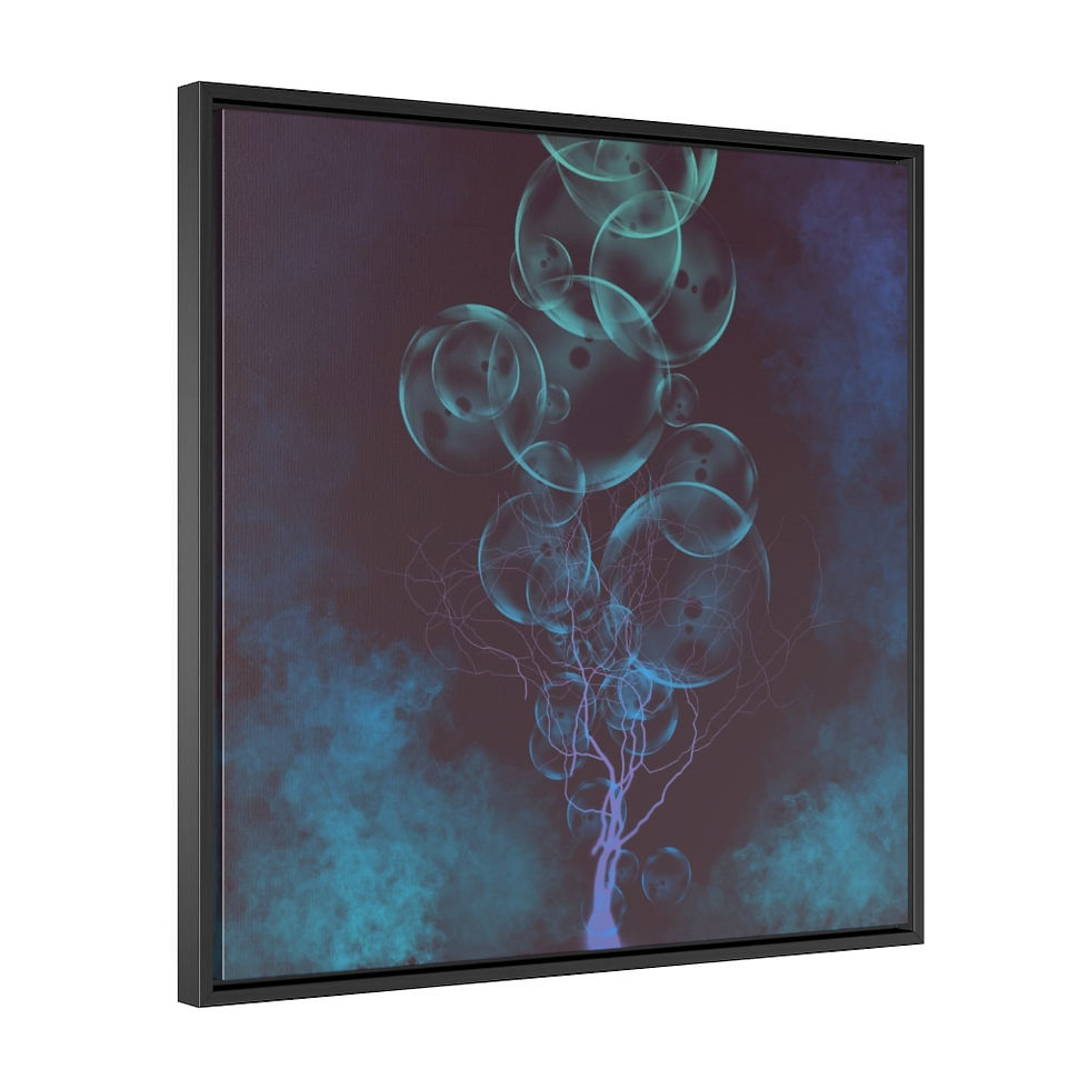Thumbnail: Blueberry Dust Wand Gallery Canvas Wraps With Square Frame