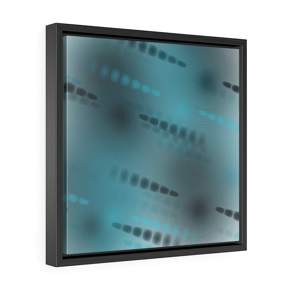 Thumbnail: Dancing Orbs Gallery Canvas Wraps With Square Frame