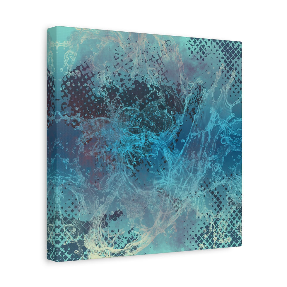 Thumbnail: Metallic Mystery Waves Canvas Gallery Wraps