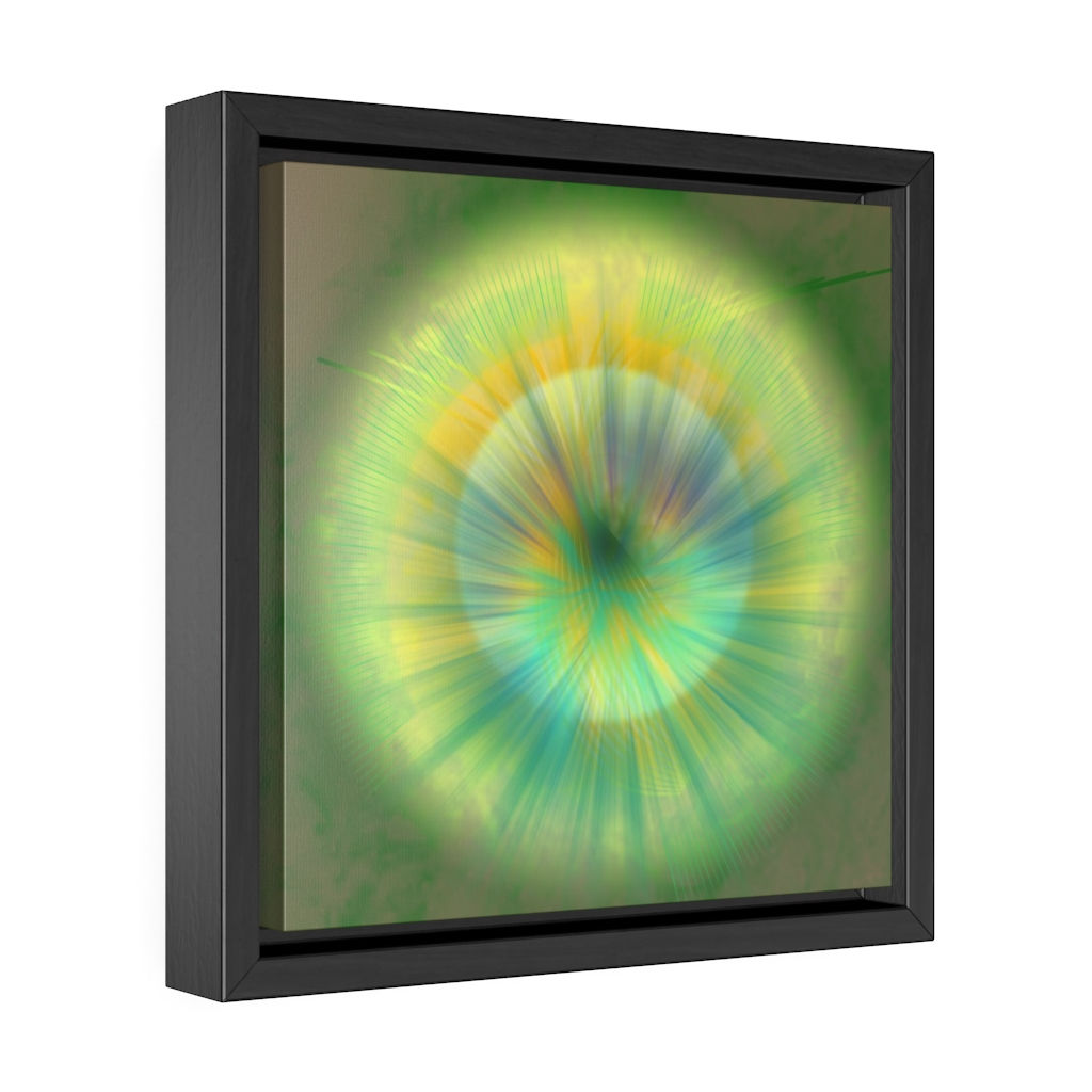 Glassy Dandelion Gallery Canvas Wraps with Square Frame