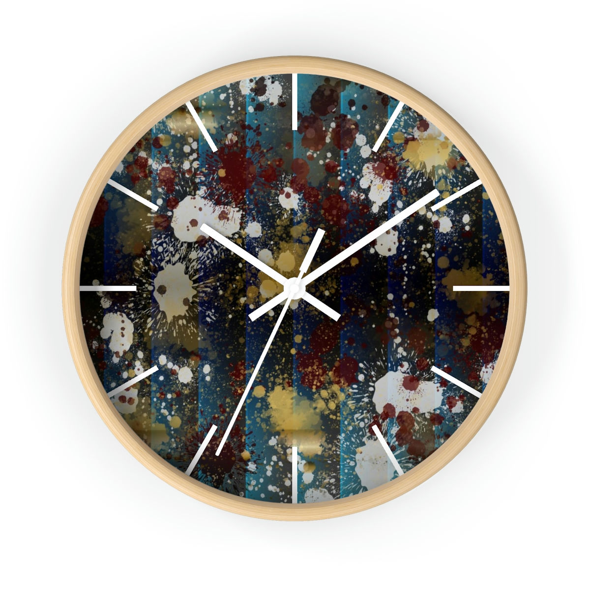 Golden July Curtains Wall Clock
