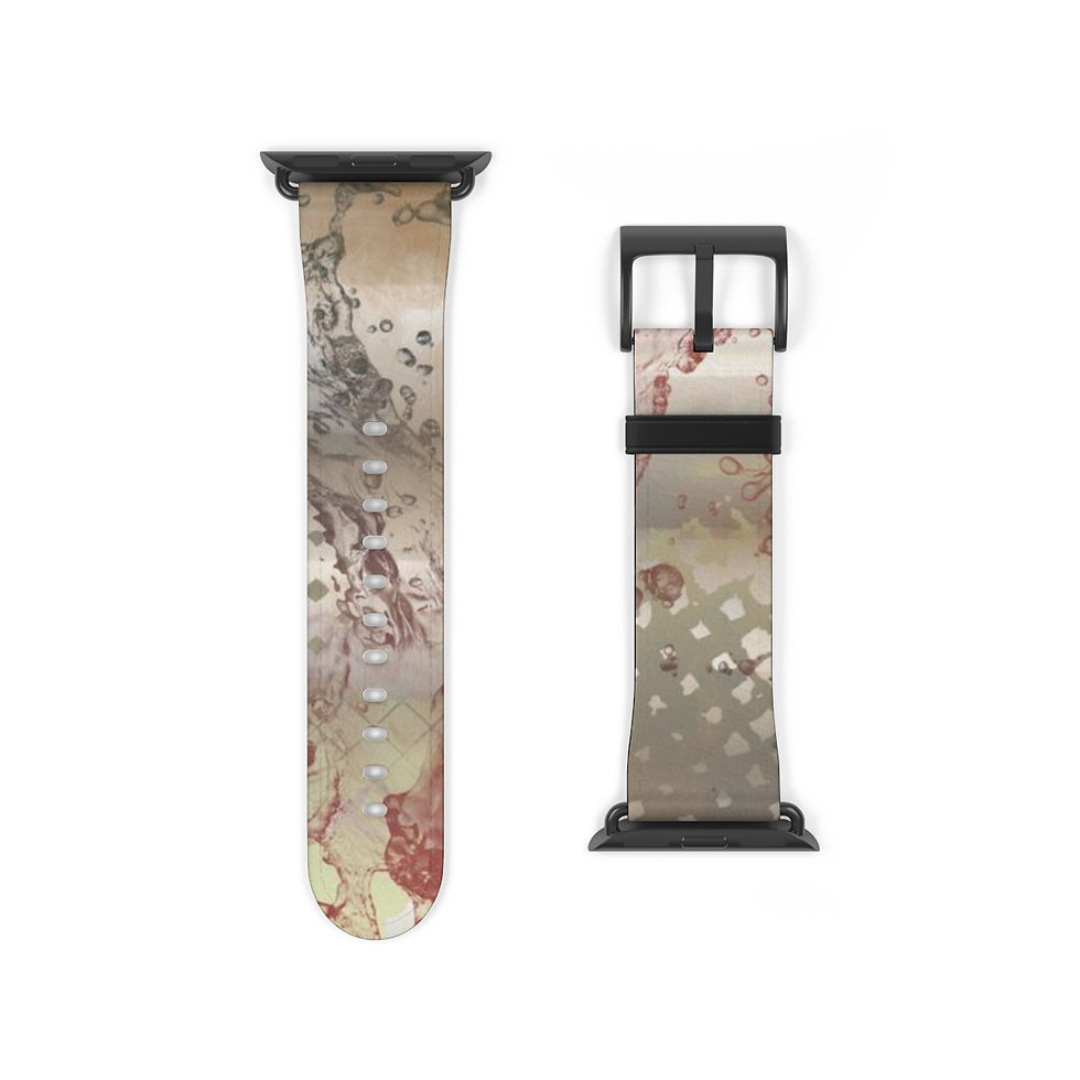 Thumbnail: Shinelight In Minelight Waves Apple Leather Watch Band
