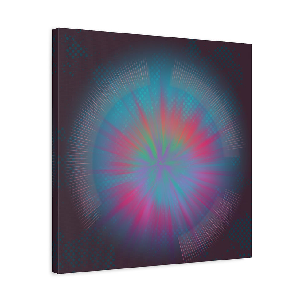 Thumbnail: Rainbow Halftone Canvas Gallery Wraps