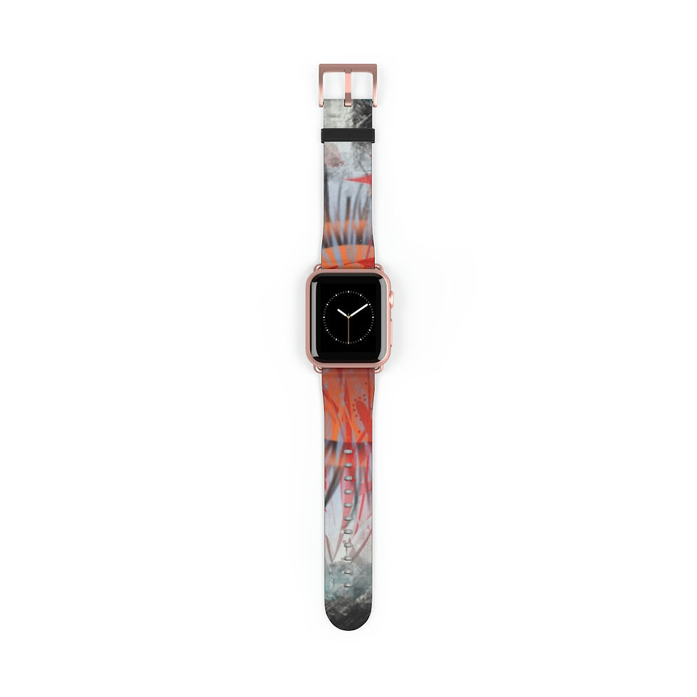 Thumbnail: Card Of Suns Apple Leather Watch Band