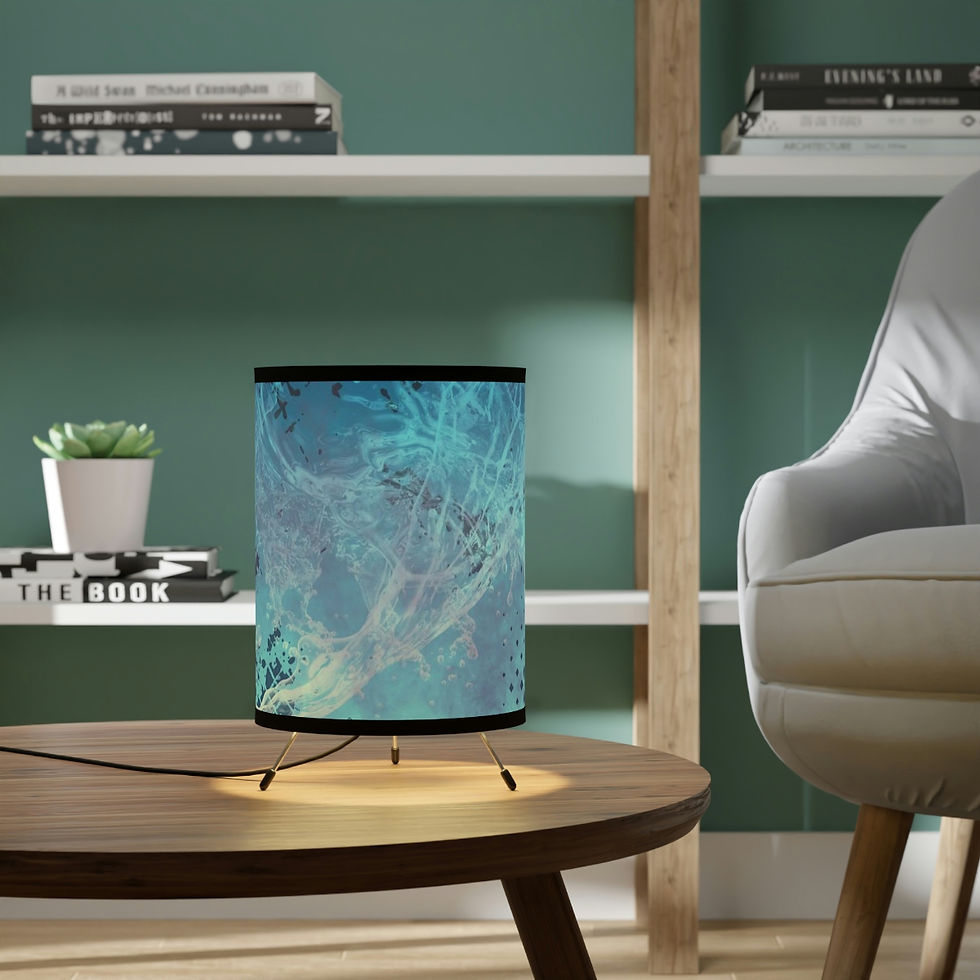 Thumbnail: Metallic Mystery Waves Tripod Lamp