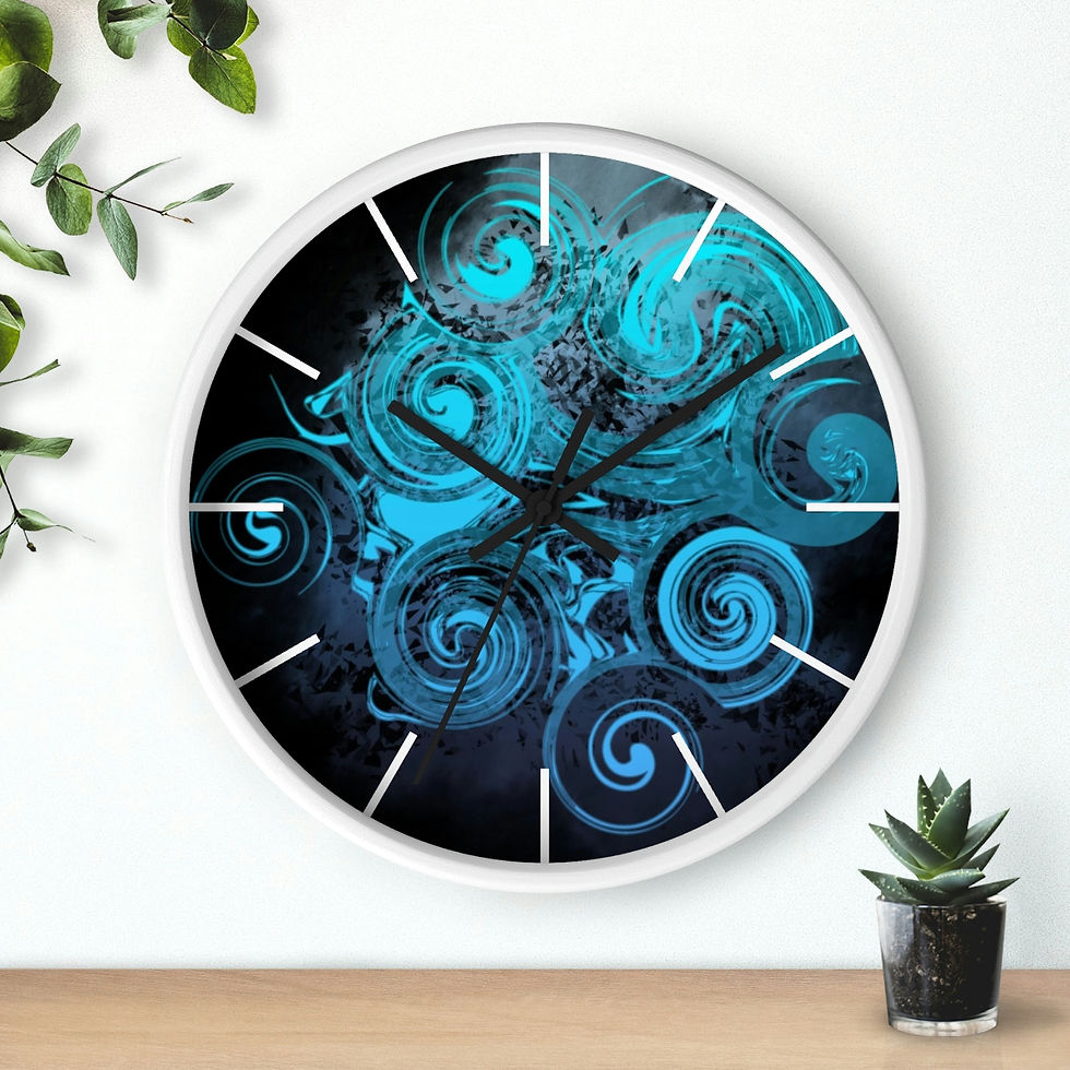 Thumbnail: Sapphire Spiral Gears Wall Clock