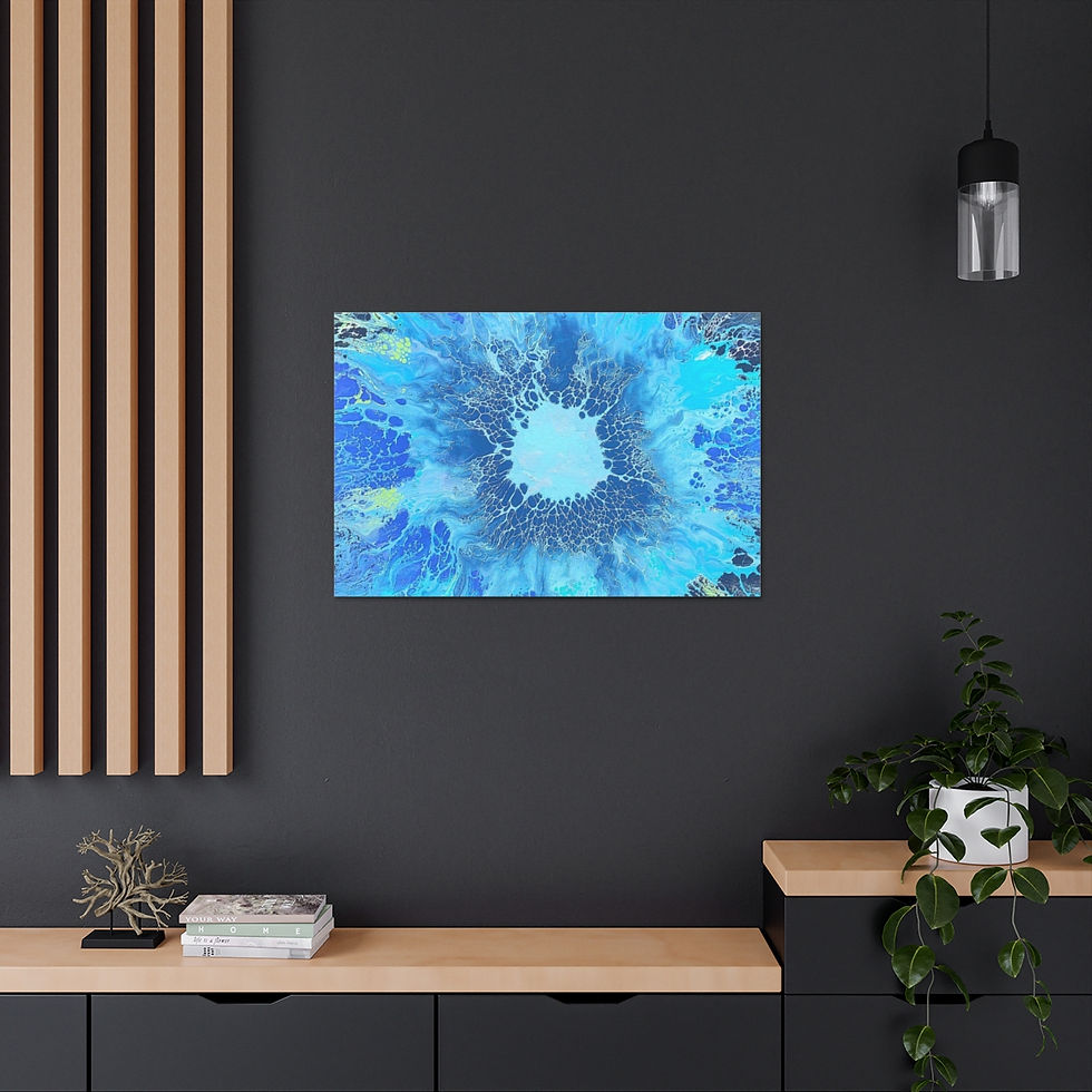 Thumbnail: Electric Blue Moon Canvas Gallery Print Wraps