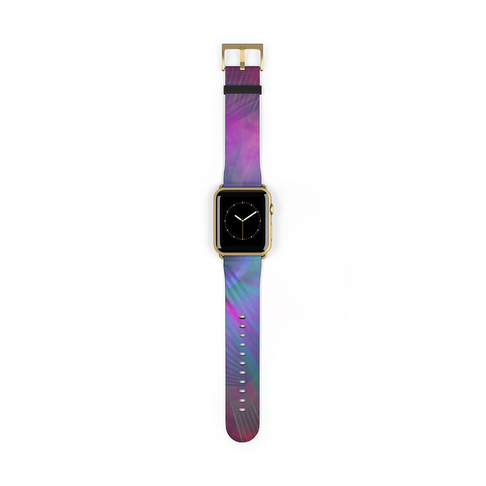 Thumbnail: Calming Sunburst Apple Leather Watch Band