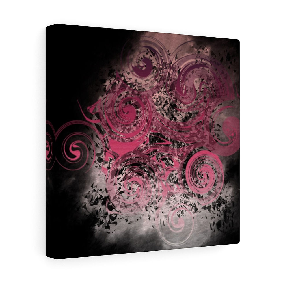 Thumbnail: Blushing Spiral Gears Canvas Gallery Wraps