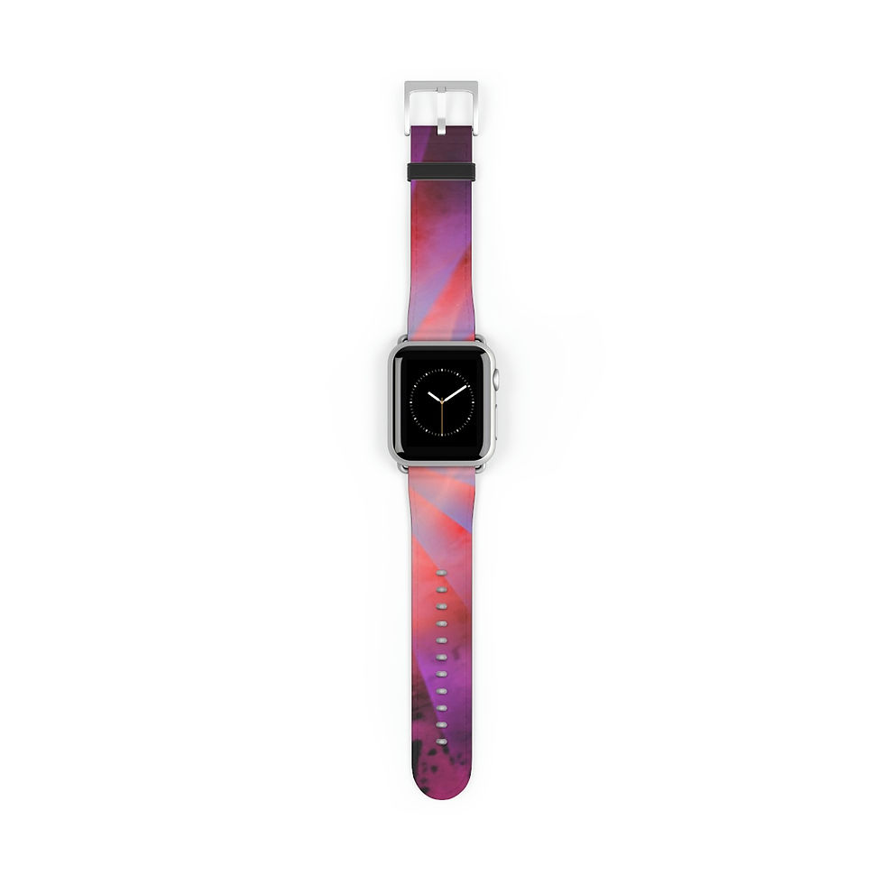 Thumbnail: Romantic Prism Apple Leather Watch Band