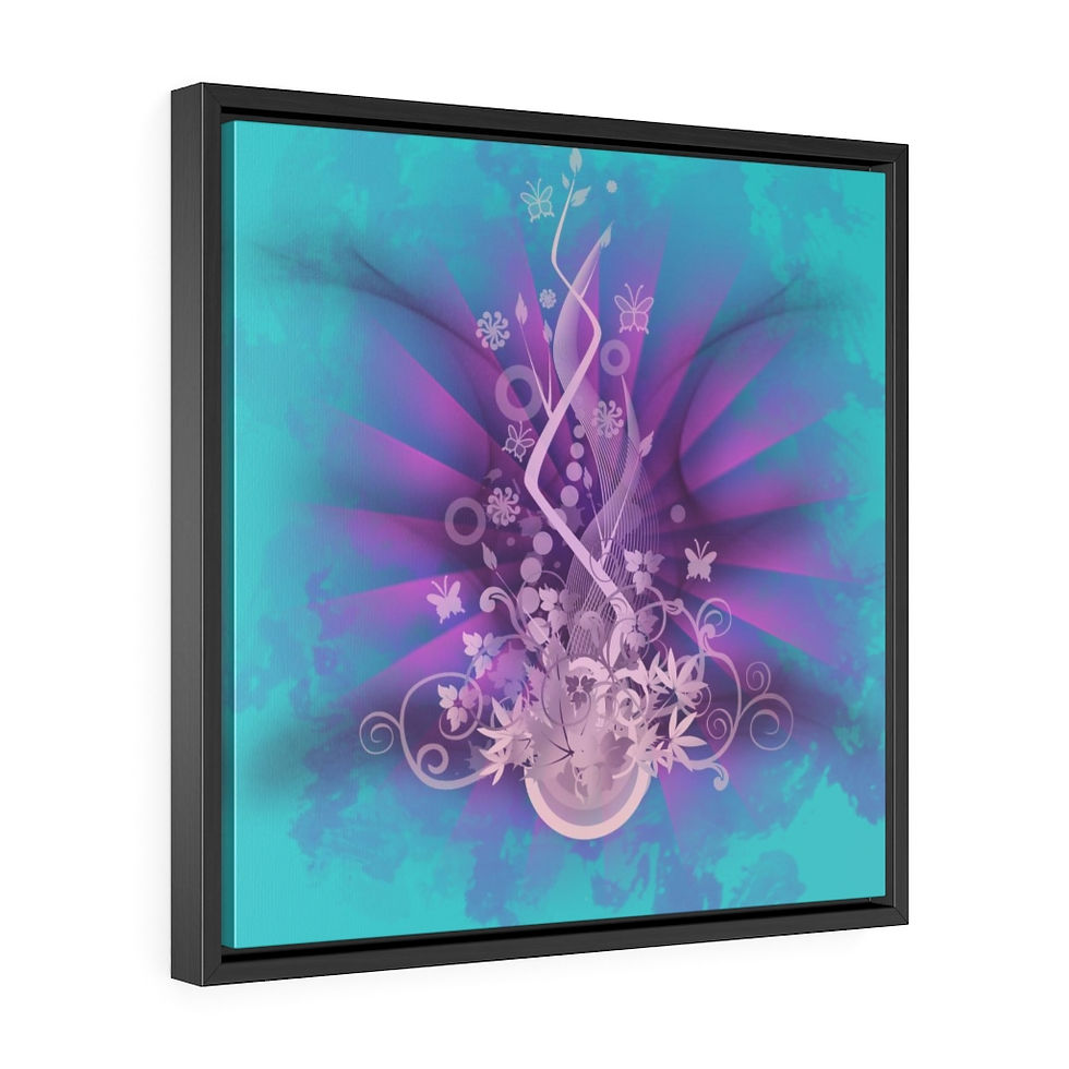 Thumbnail: Blissful Symphony Gallery Canvas Wraps With Square Frame