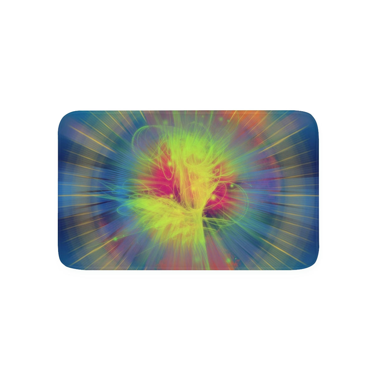 Rainbow Time Machine Memory Foam Bath Mat