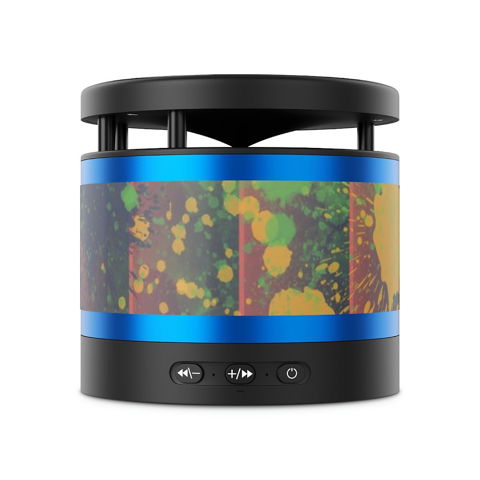 Thumbnail: Seaweed Orchard Curtains Metal Bluetooth Speaker and Wireless Charging Pad