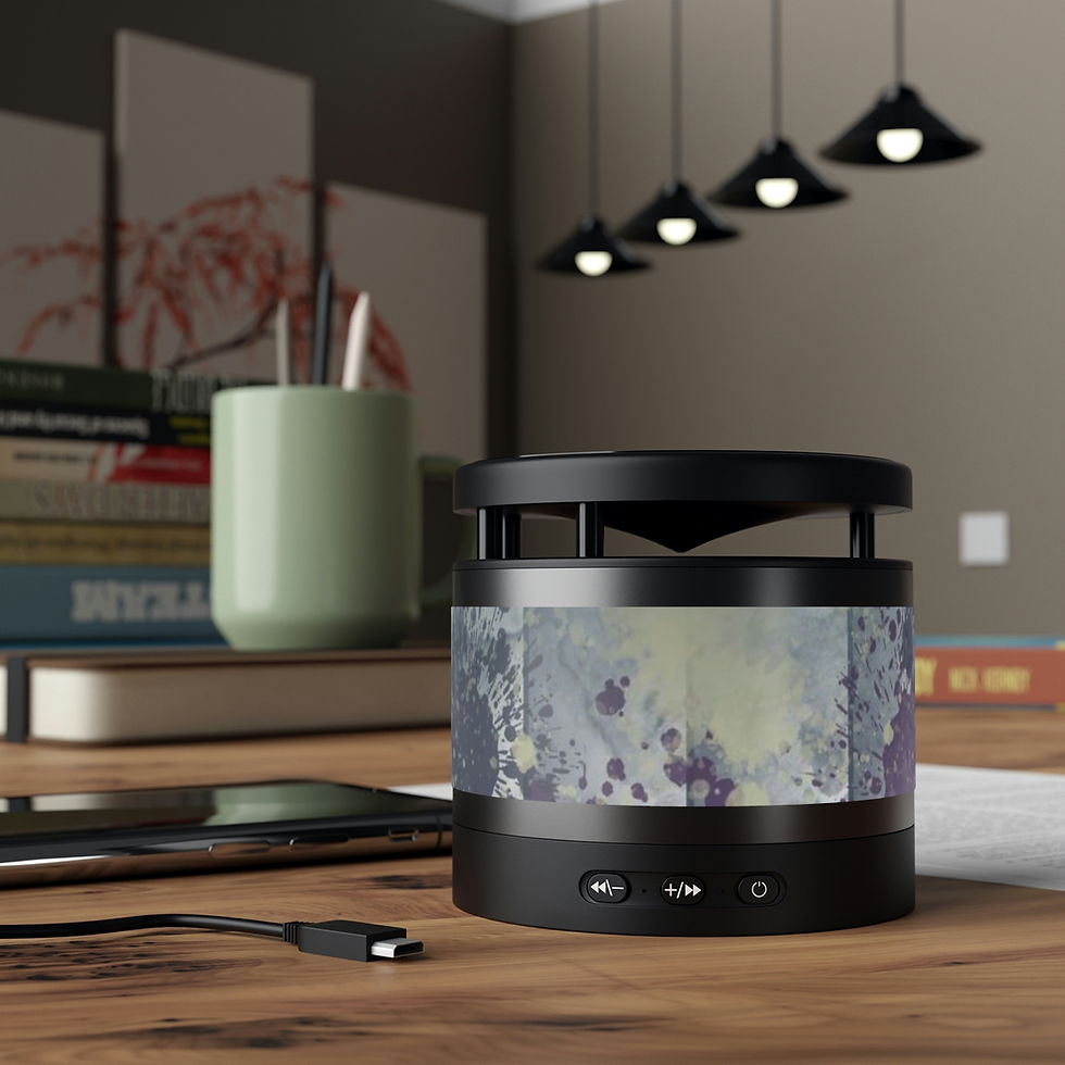 Thumbnail: Frosty Pear Curtains Metal Bluetooth Speaker and Wireless Charging Pad