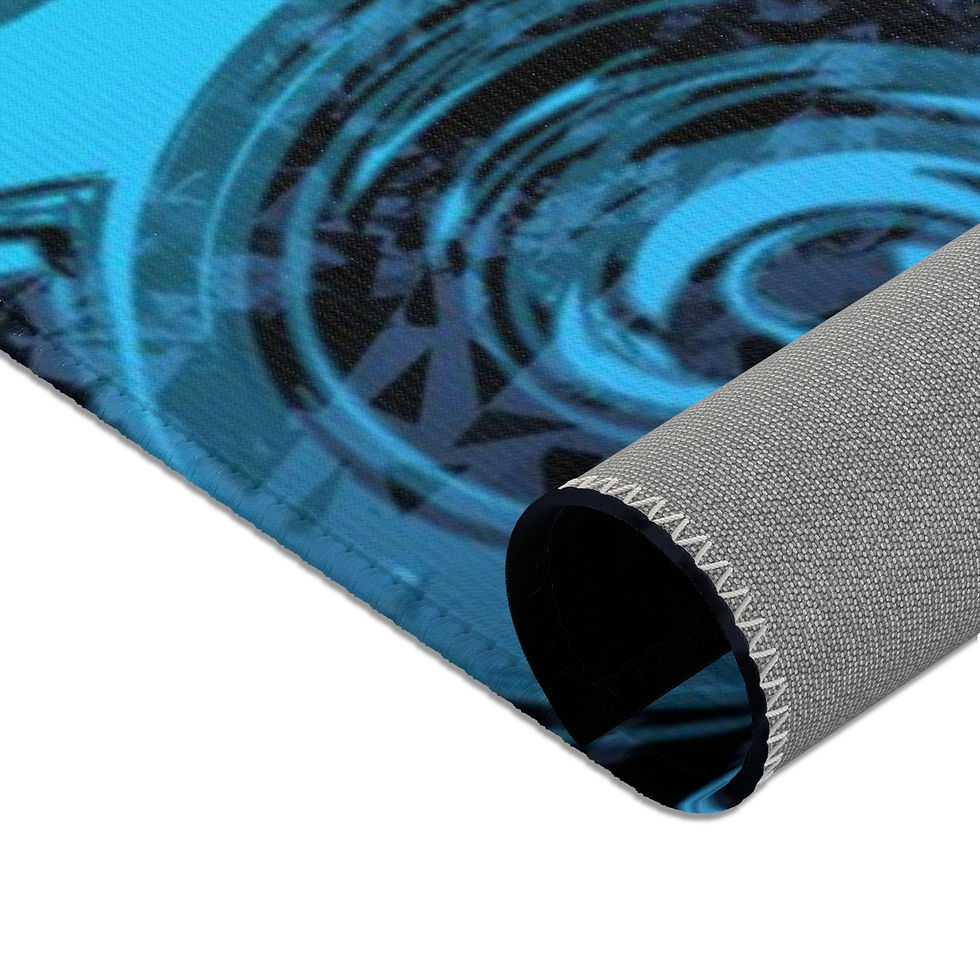 Thumbnail: Sapphire Spiral Gears Area Rugs 