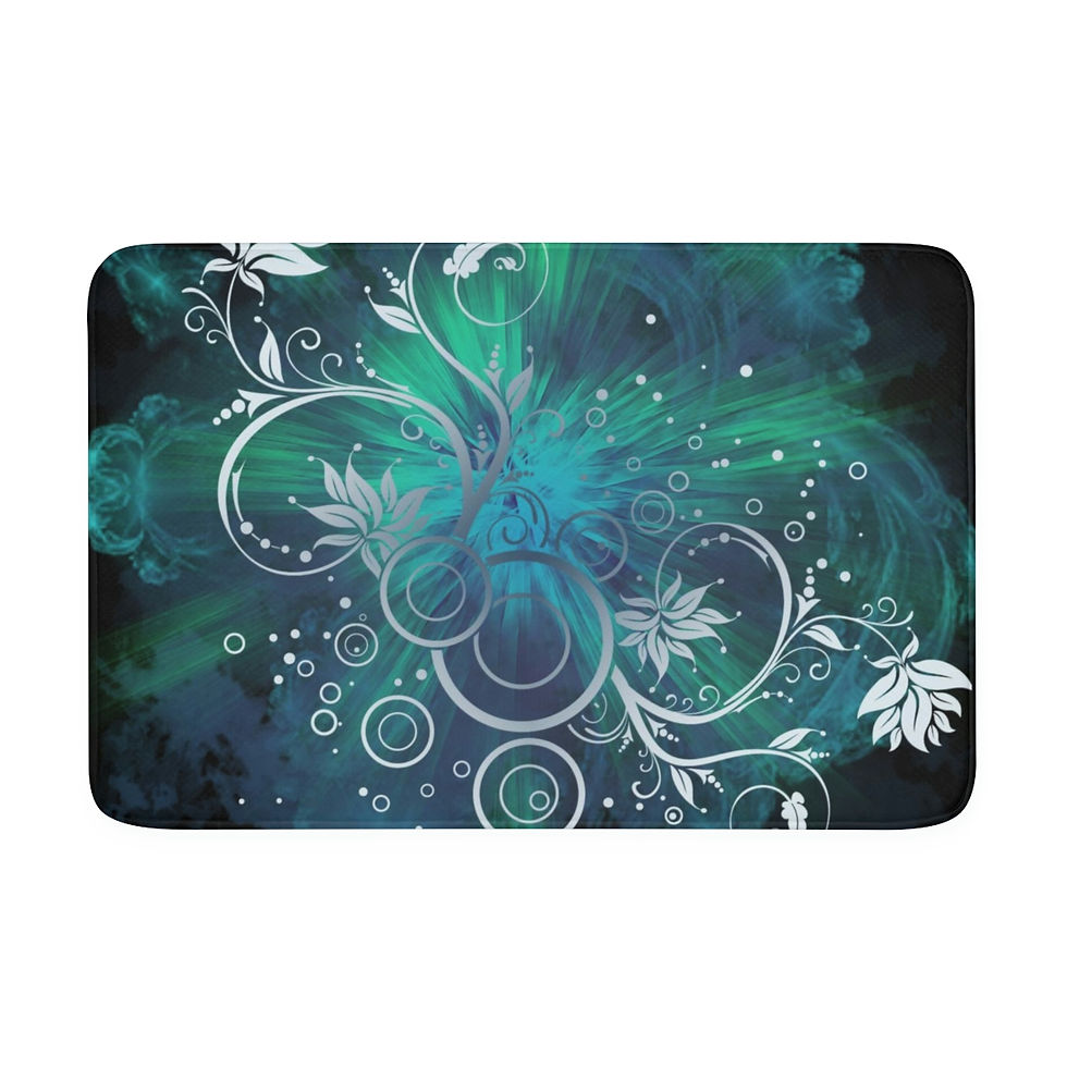 Thumbnail: Midnight Blossom Memory Foam Bath Mat