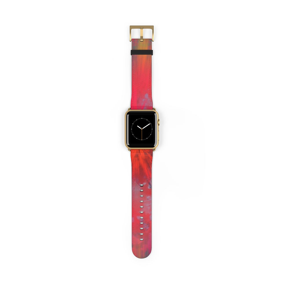 Thumbnail: Vividly Divine Apple Leather Watch Band