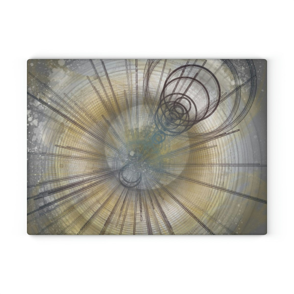 Hypnotic Clock Glass Cutting Board