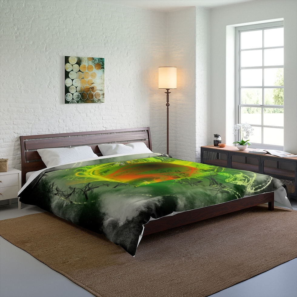 Thumbnail: Neon Heart Burst Comforter
