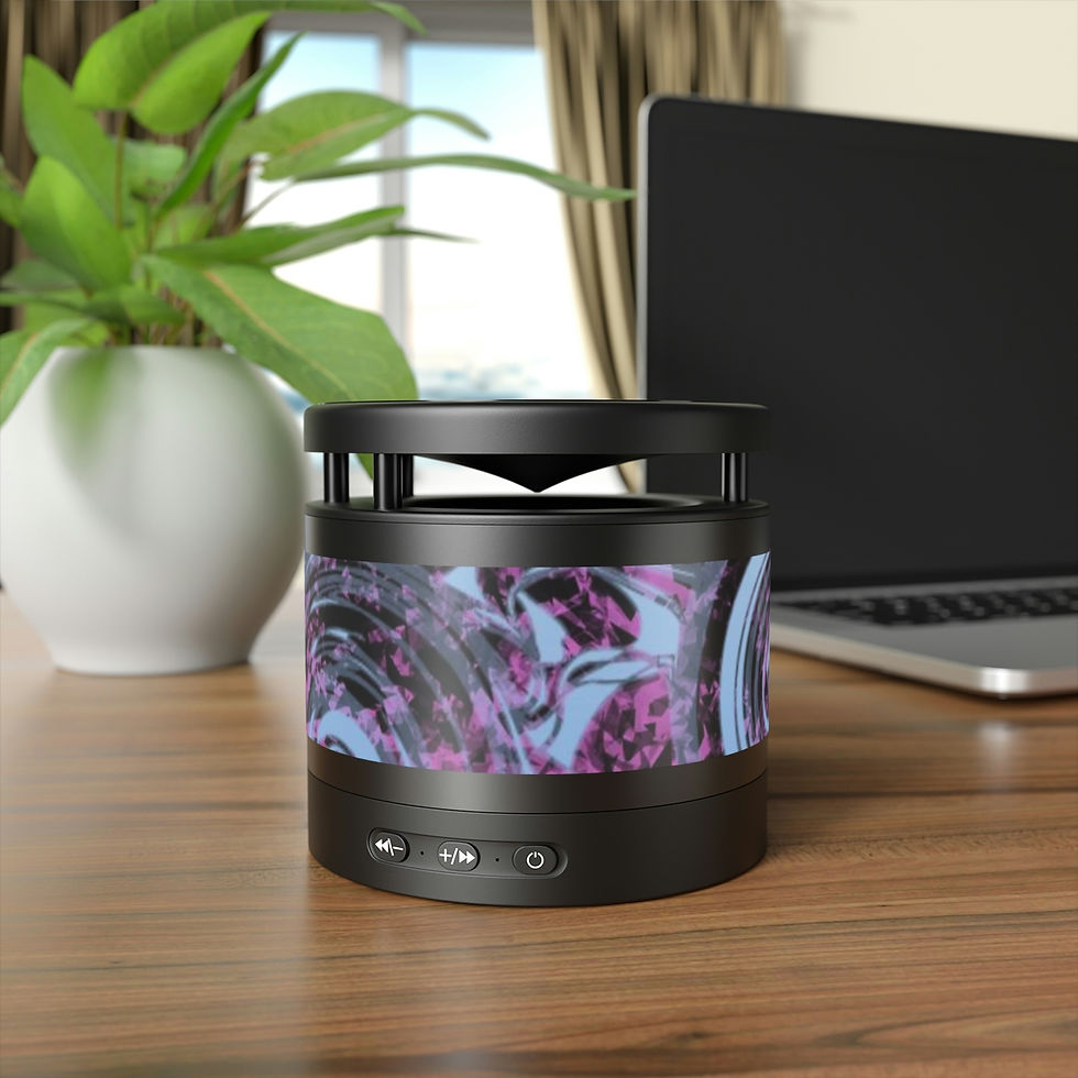 Thumbnail: Glowing Ghost Spiral Gears Metal Bluetooth Speaker and Wireless Charging Pad
