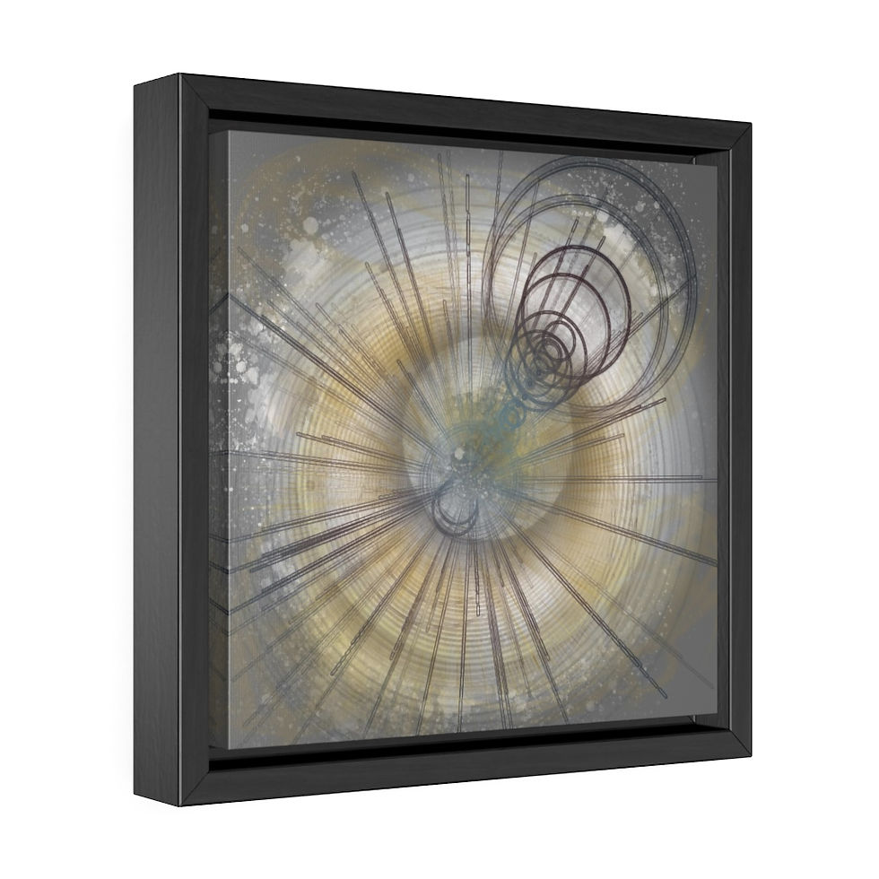 Thumbnail: Hypnotic Clock Gallery Canvas Wraps With Square Frame
