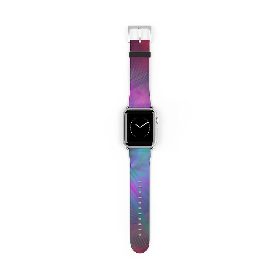 Thumbnail: Calming Sunburst Apple Leather Watch Band