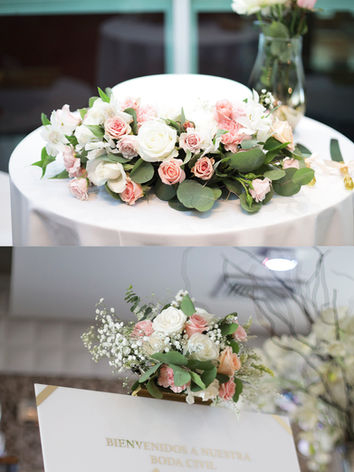 Arreglos de flores para decorar boda civil en la Ciudad de Panamá.