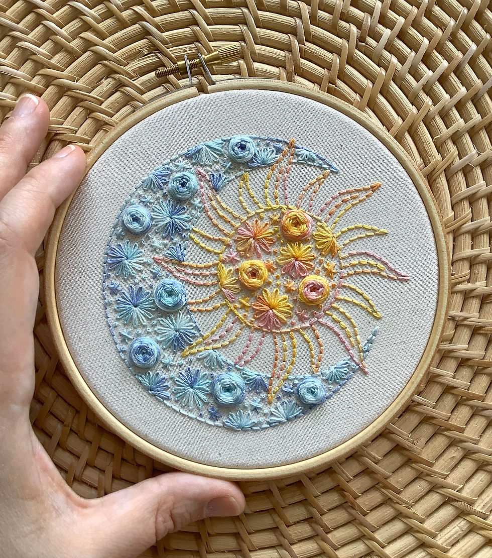 Thumbnail: Sun and Moon - beginners embroidery kit