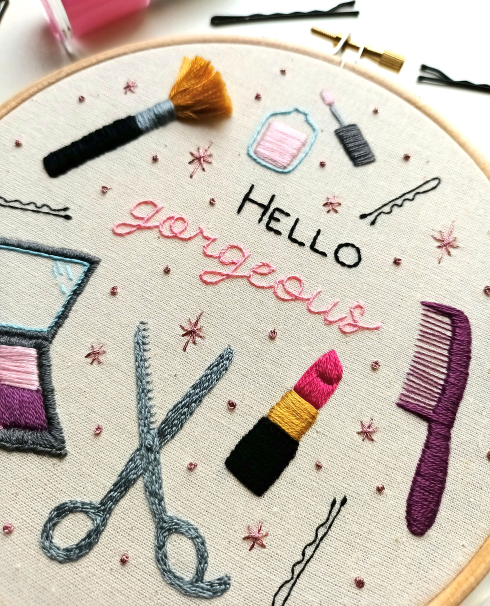 Thumbnail: Hello gorgeous - intermediate embroidery kit