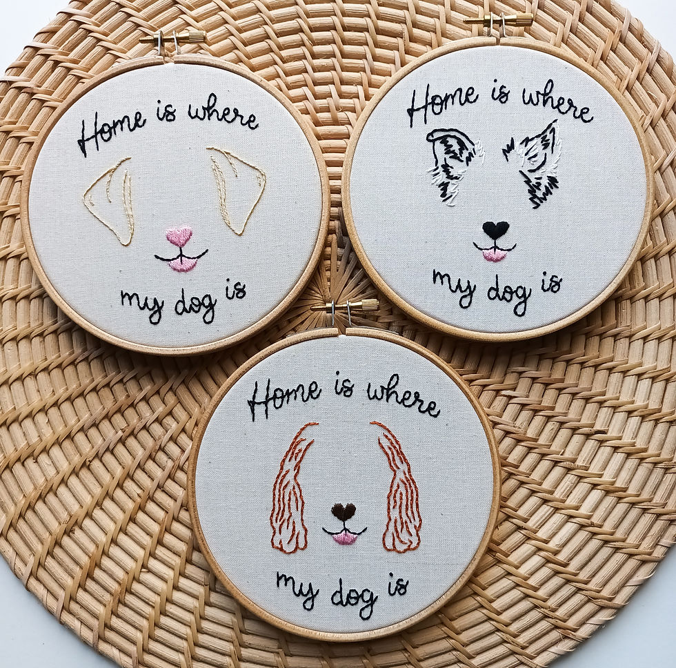 Thumbnail: Home is where the dog is - Preprinted Pattern for beginners
