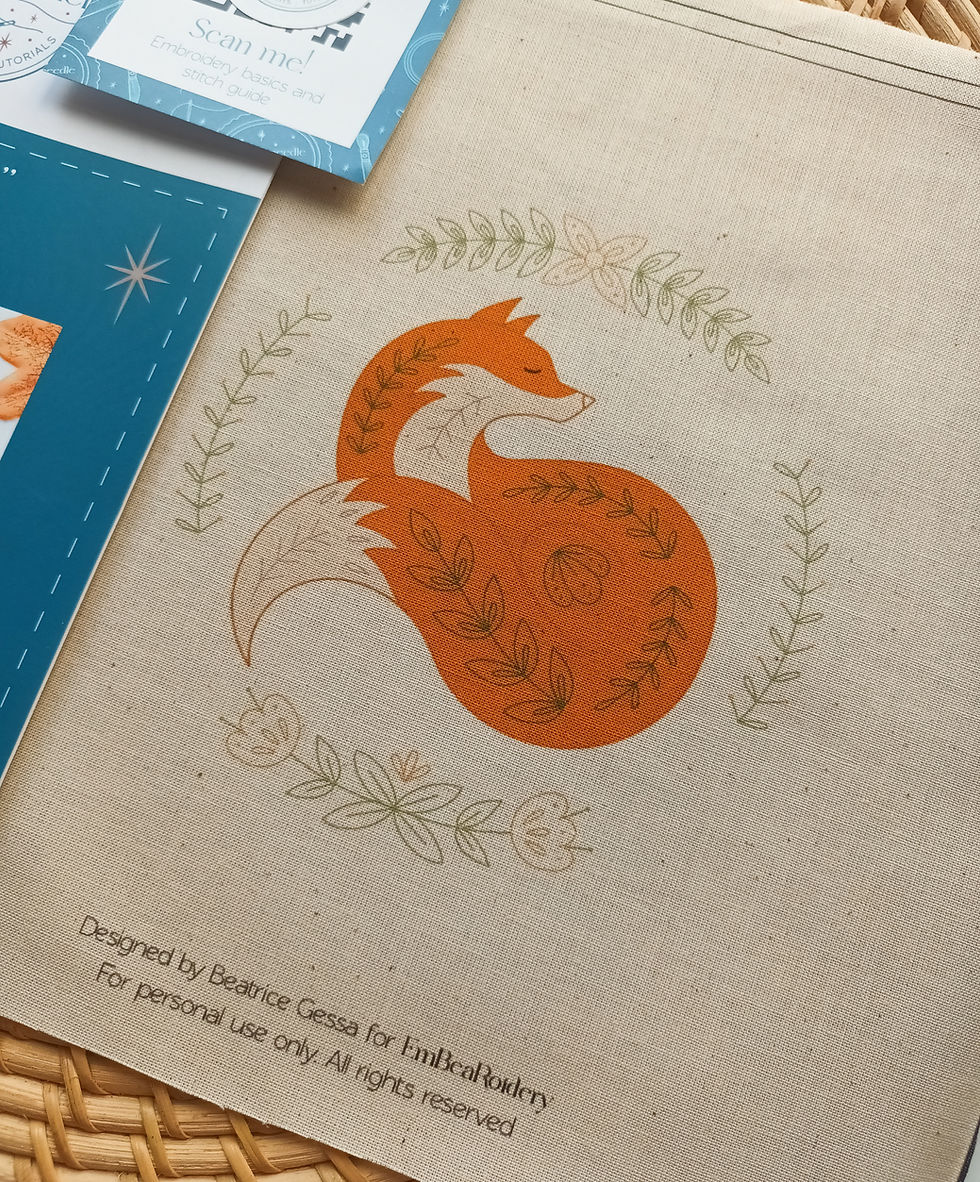 Thumbnail: Folk fox - Preprinted pattern for beginners
