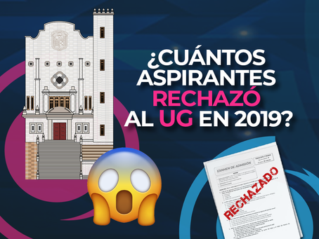 ¿Cuántos aspirantes rechazó la UG en el 2019?