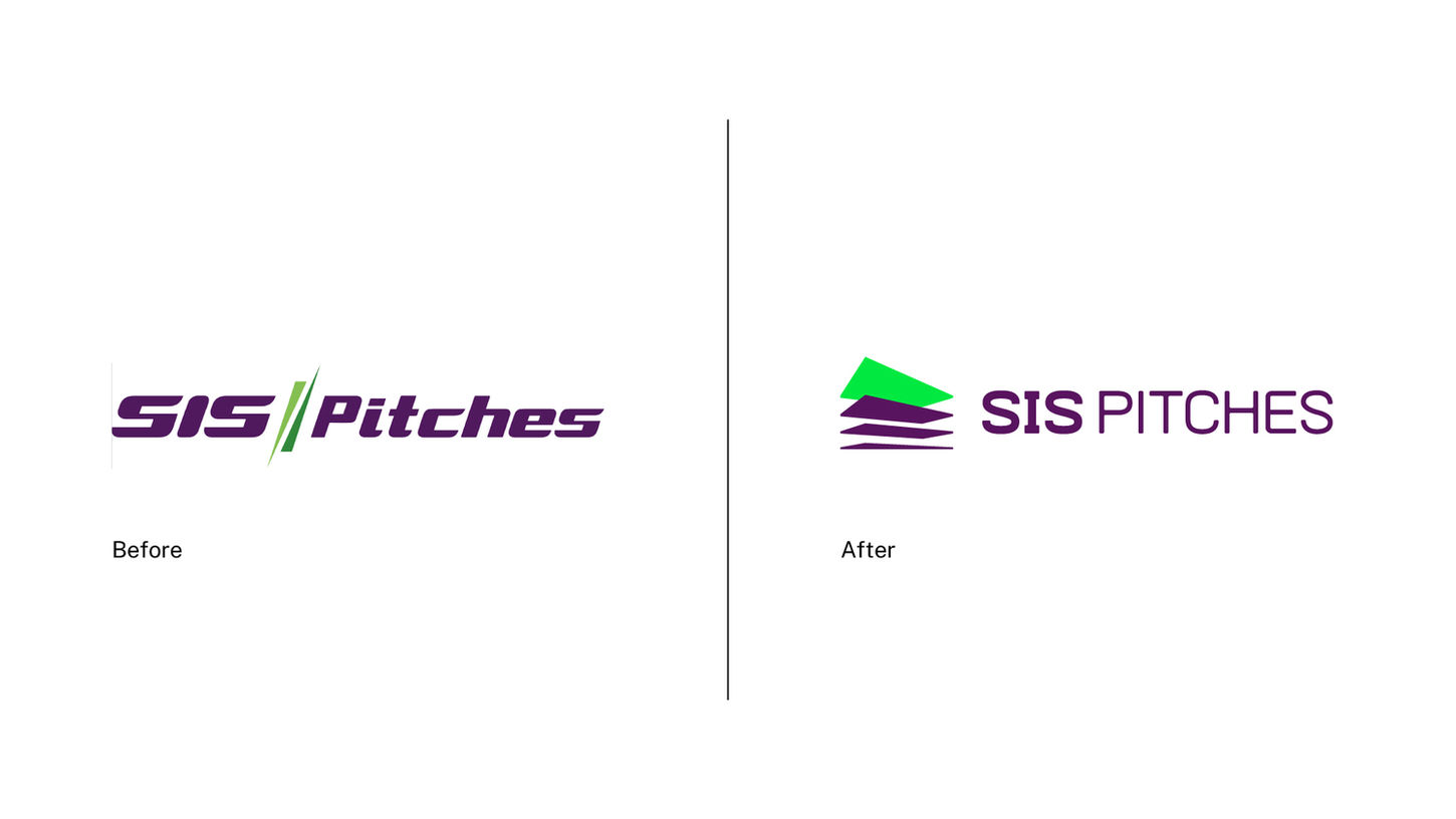 SIS Pitches Branding Old Vs New Logo