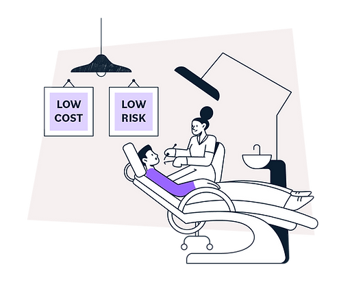 Dentist patient in chair