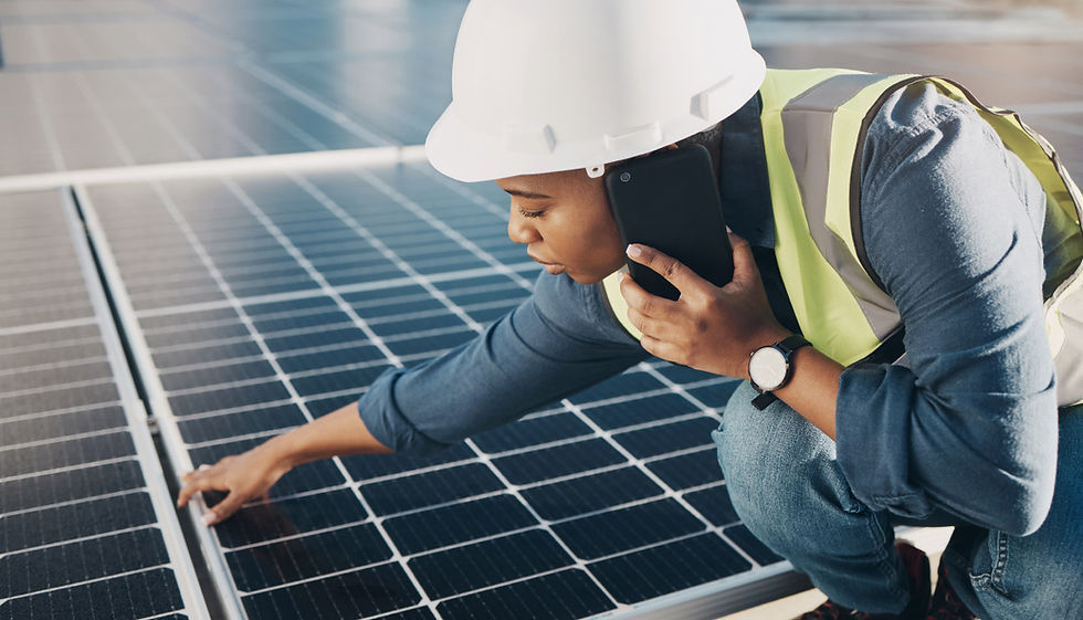 Woman Solar Energy Installer