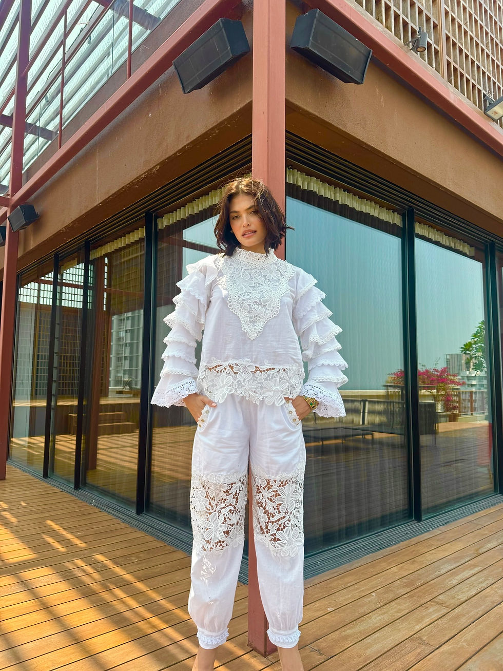 Thumbnail: Ondine Layered Sleeve Blouse