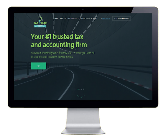 a computer screen that reads, "Your #1 trusted tax and accounting firm"
