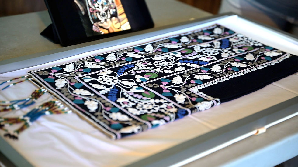 The beautiful intricate beadwork that holds the history and traditions of the Vincent family.
