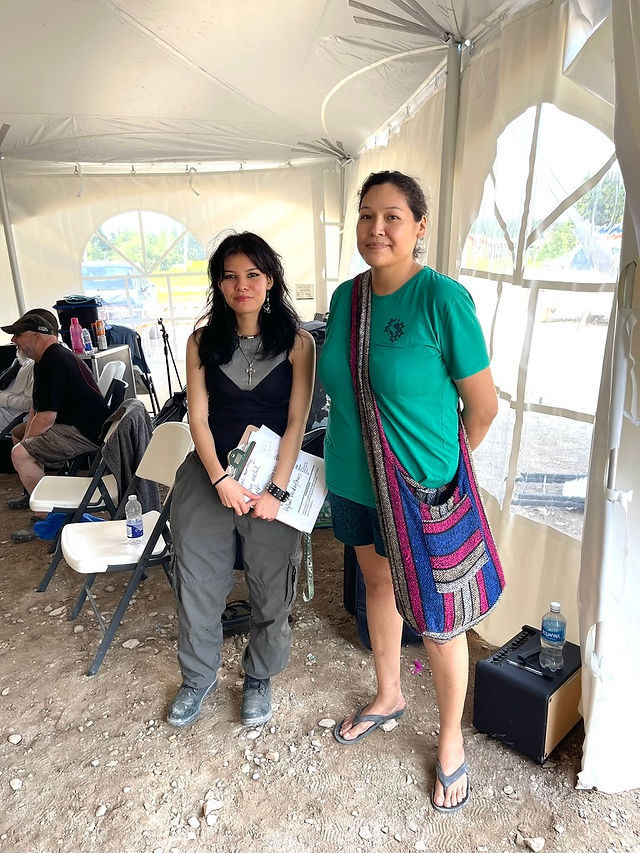 Left, Bella Cheechoo, Master of Ceremonies & Katrine Fletcher, Youth Concert Coordinator