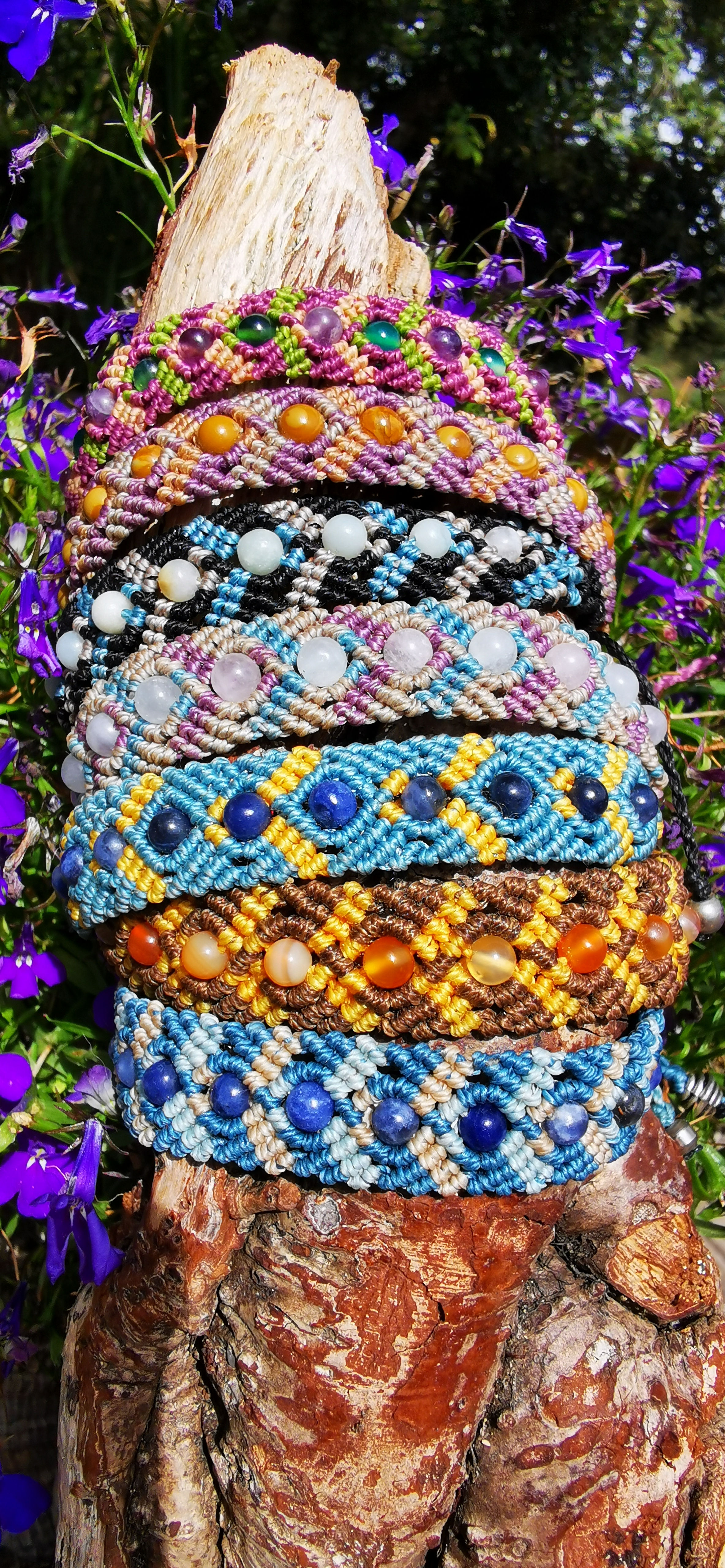 Bracelet micromacramé sodalite