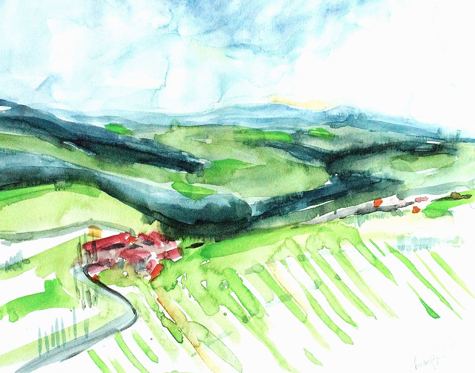 Steiermark 2 Aquarell Auf Papier Herbert Lippert steiermark-2-aquarell-auf-papier-herbert-lippert
