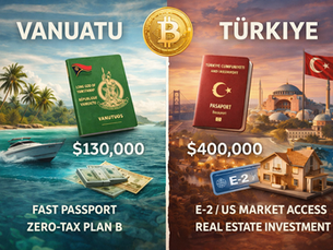 Türkiye's E-2 Visa: Is the American Market Worth 3x the Price of Vanuatu?