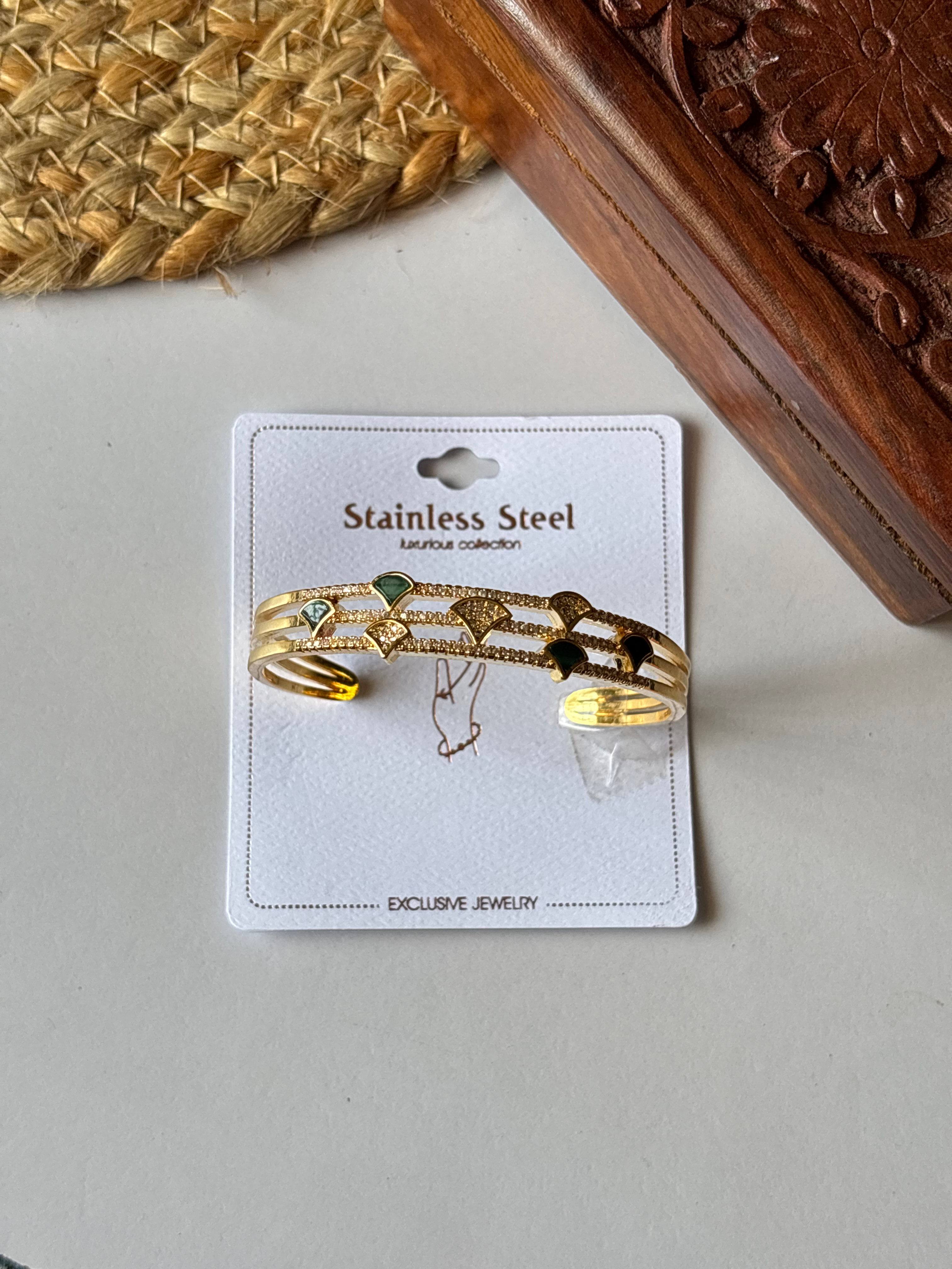 White green stone | Bracelet Stainless