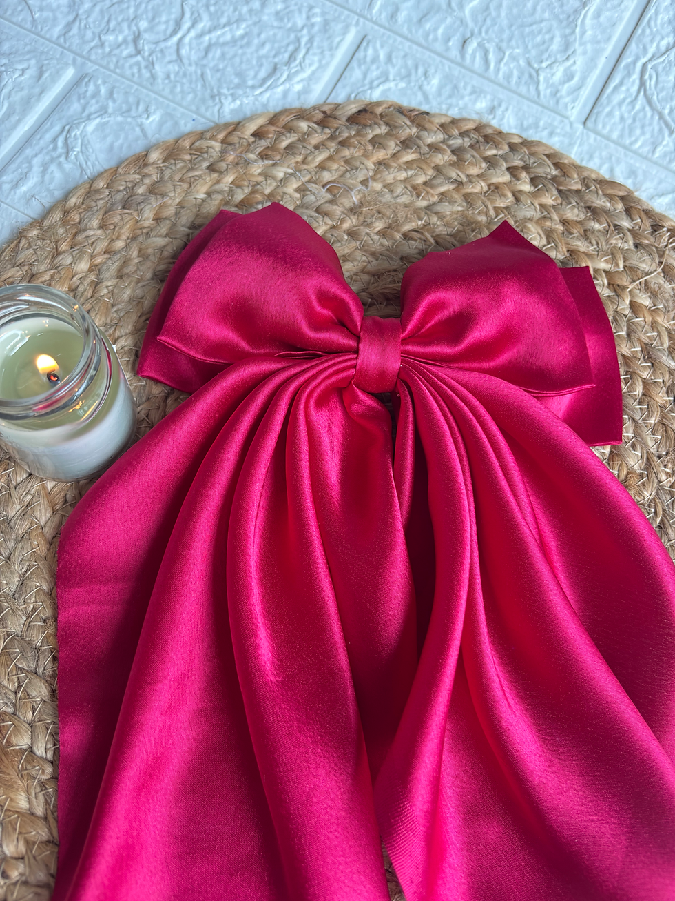 Thumbnail: French Bow Clip | Raspberry 