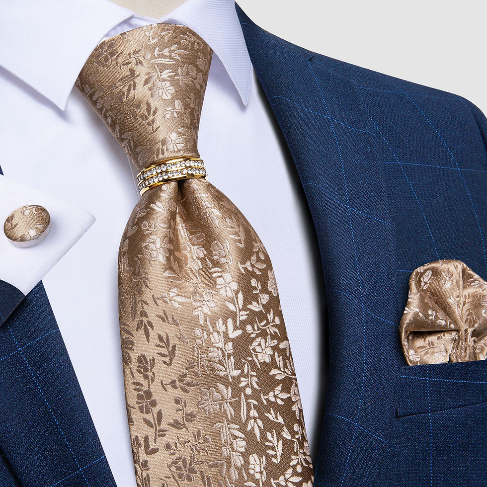 Thumbnail: Blue Gold Paisley Quality Wedding Tie